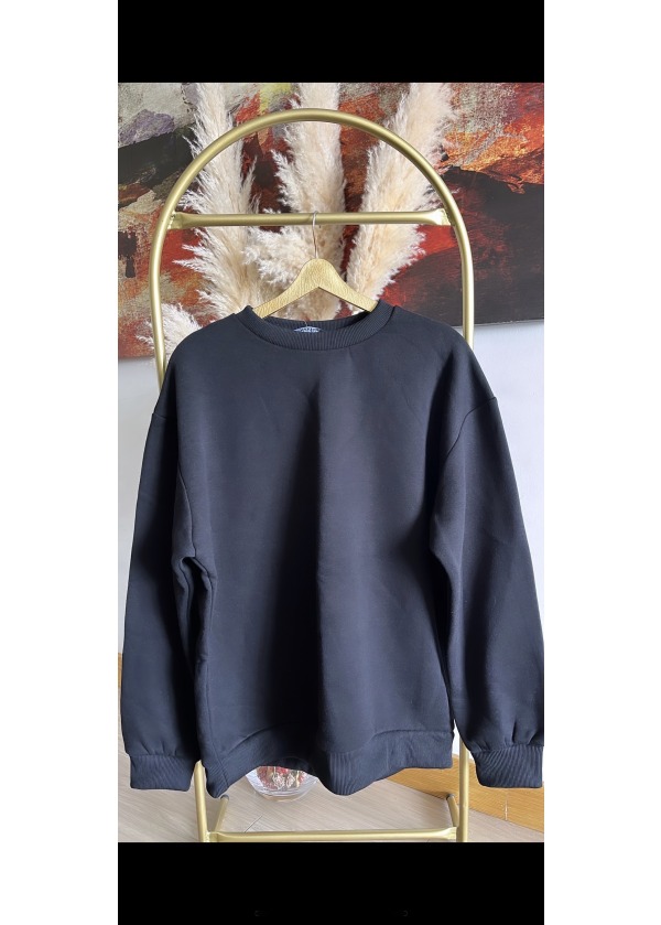 Siyah Basic Sweatshirt